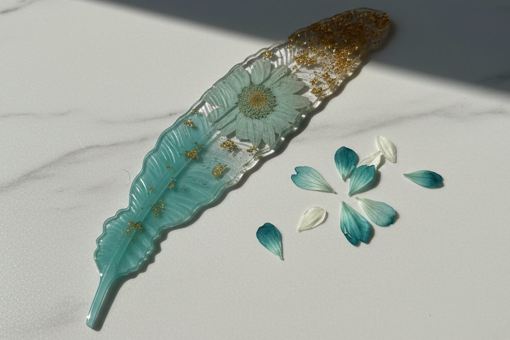 Mystic Waters Feather Bookmark