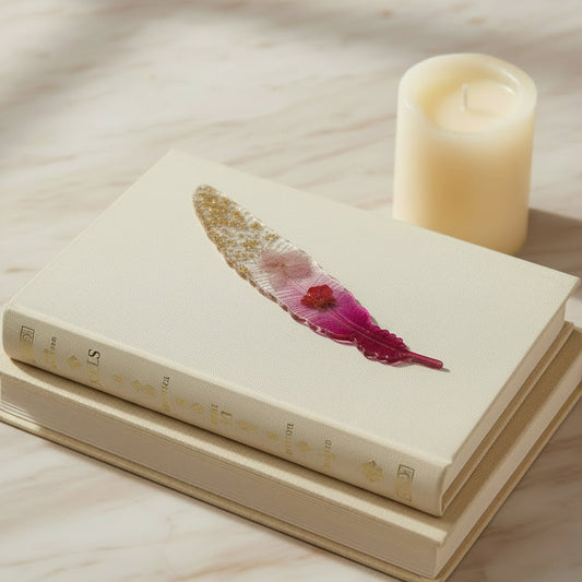 Crowned Serenity Feather Bookmark