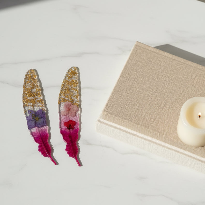 Crowned Serenity Feather Bookmark