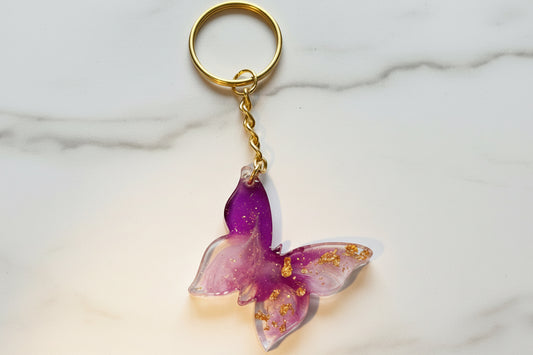Crowned Serenity Butterfly Keychain
