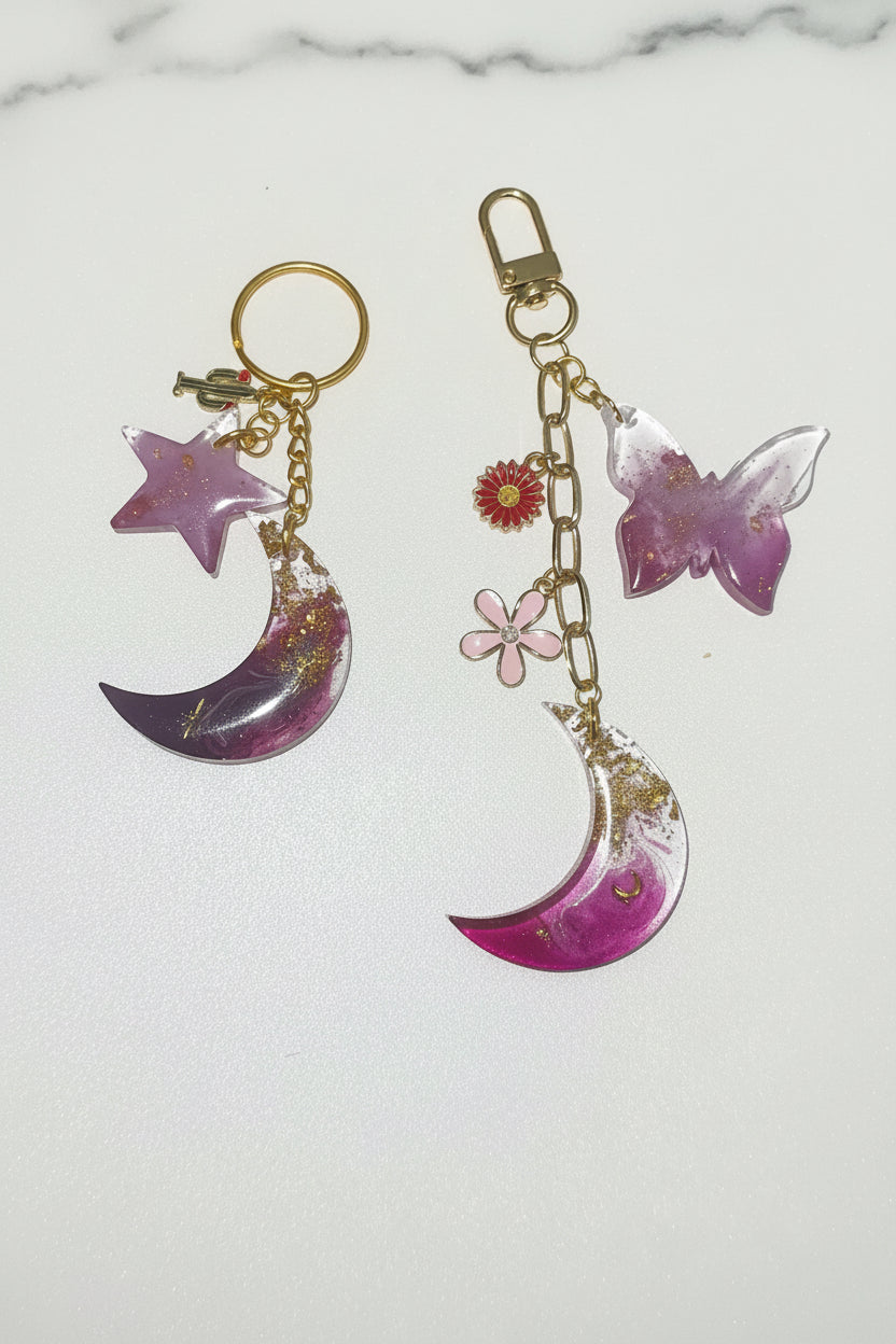 Crowned Serenity Transformation Keychain Set
