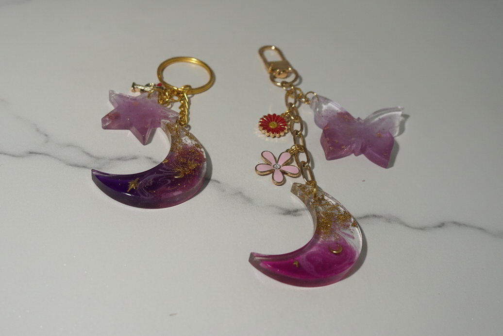 Crowned Serenity Transformation Keychain Set