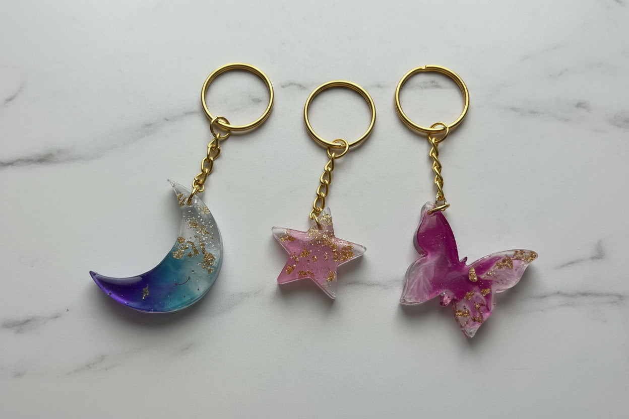 The Phases Keychain Trio Set